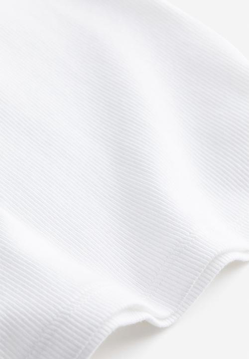 H&M - Ribbed t-shirt - white