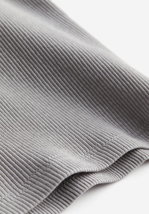 H&M - Ribbed t-shirt - grey