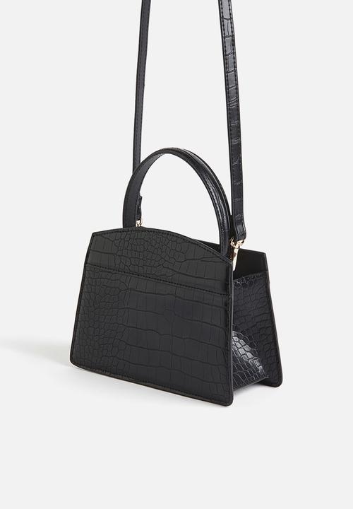 H&M - Small shoulder bag - Black Crocodile-patterned