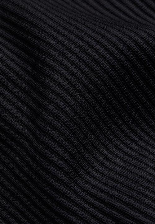 H&M - Ribbed off-the-shoulder dress - black