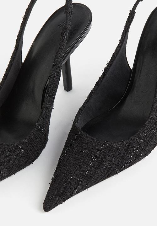 H&M - Pointed slingback court shoes - black