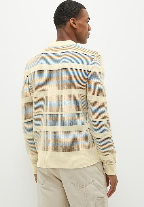 Ben Sherman - Stripe Crew Knit - Ivory