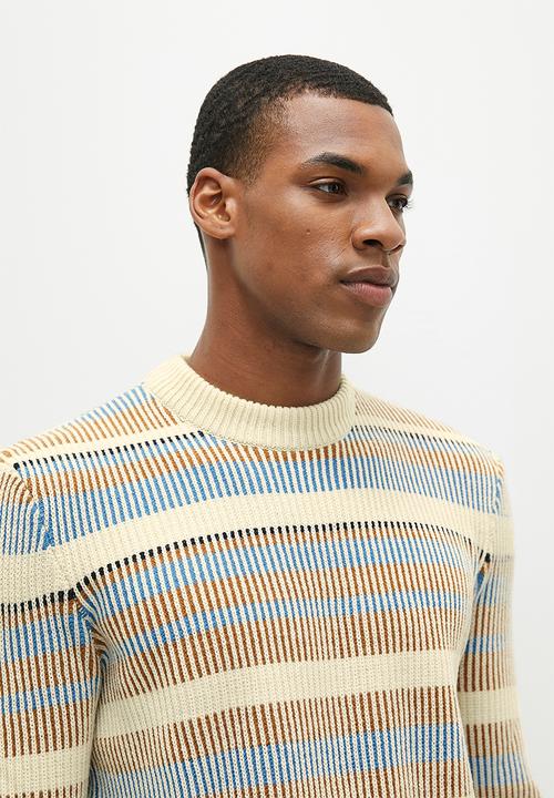 Ben Sherman - Stripe Crew Knit - Ivory