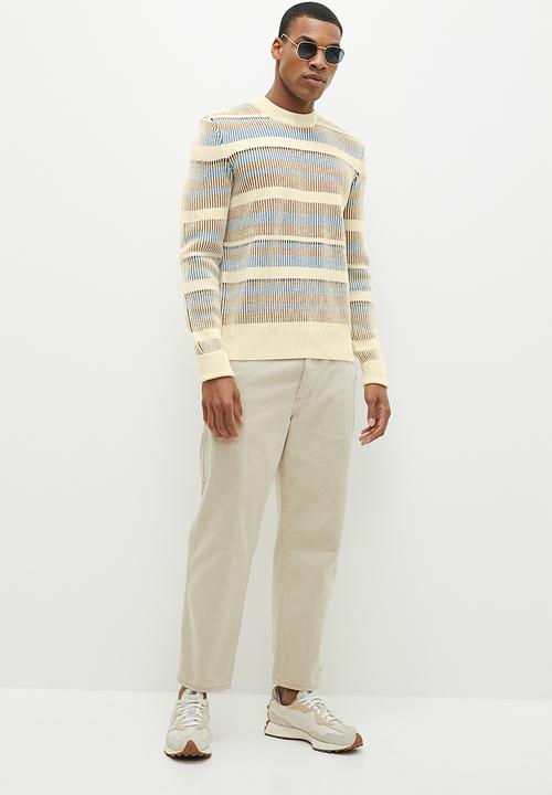 Ben Sherman - Stripe Crew Knit - Ivory