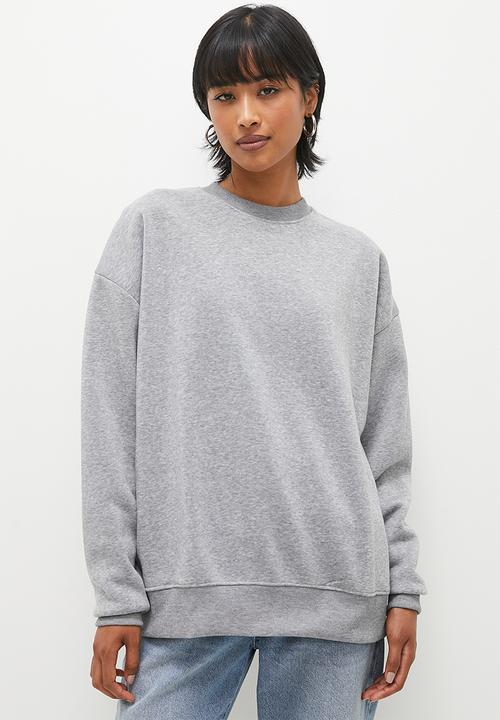 Superbalist - Crew wrap over back sweat - grey 