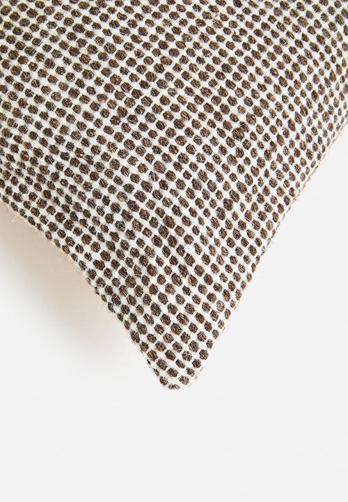 H&S - Half 'n half cushion - brown