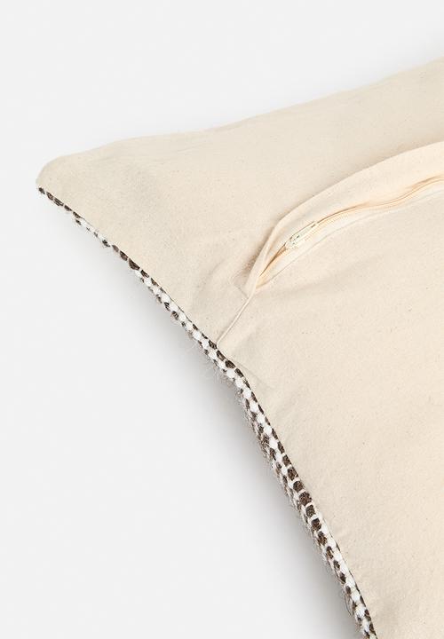 H&S - Half 'n half cushion - brown