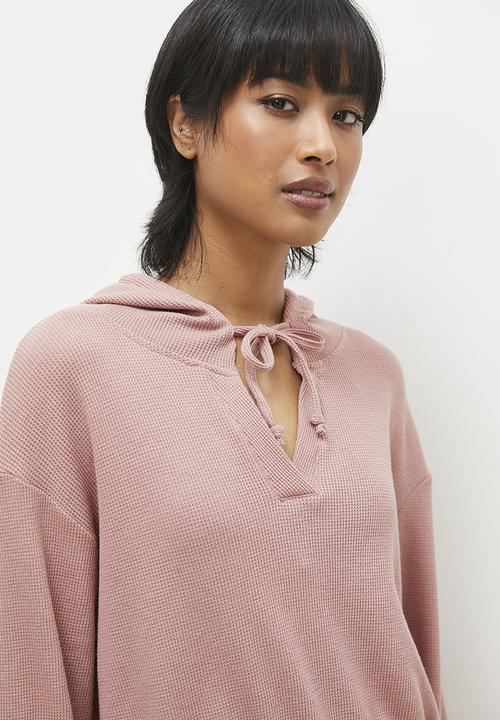 Superbalist - Relaxed textured knit top - dusty mauve