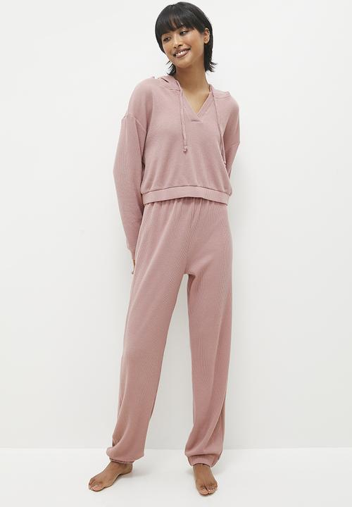 Superbalist - Relaxed textured knit top - dusty mauve