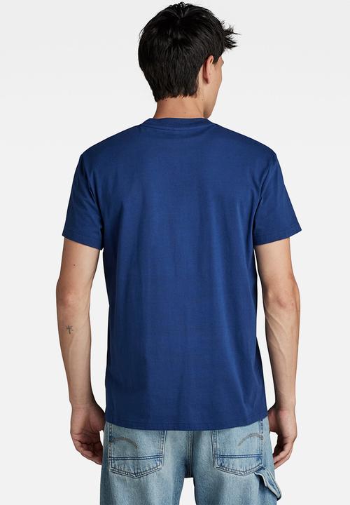 G-STAR - Distressed old school logo r t Compact jersey o  - imperial blue