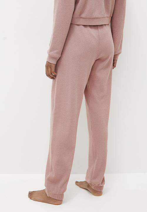 Superbalist - Relaxed textured knit bottom - dusty mauve