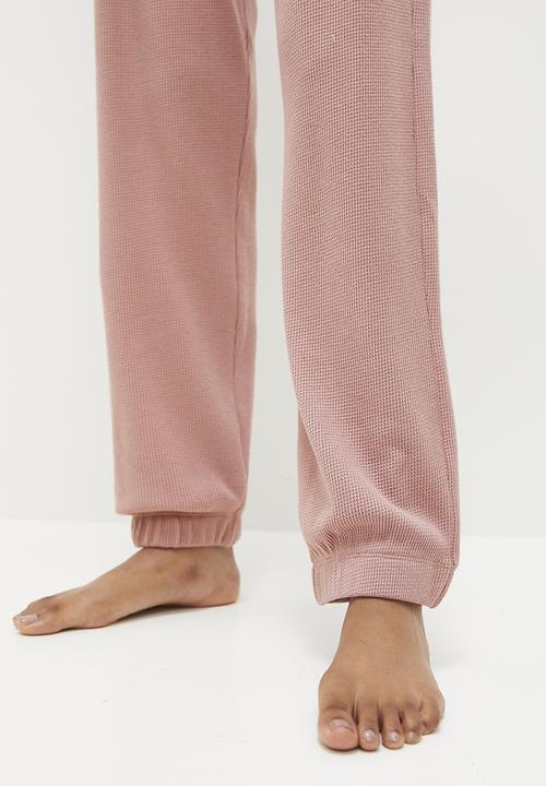 Superbalist - Relaxed textured knit bottom - dusty mauve