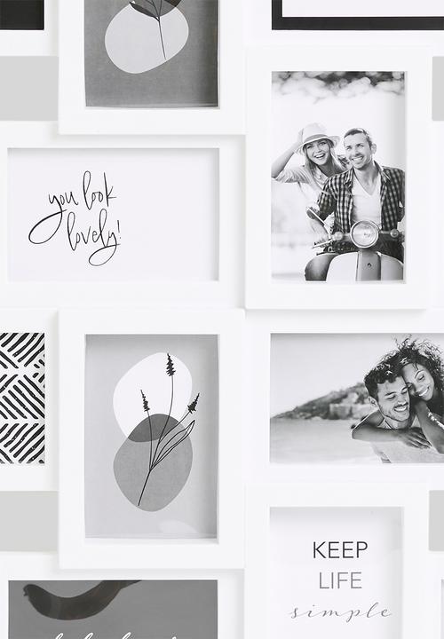 H&S - Collage photo frame - white