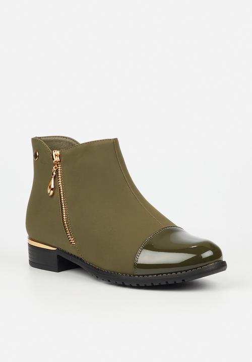 Miss Black - Hadar 1 ankle boot -  olive