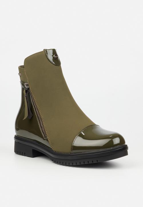 Miss Black - Radar 1 ankle boot - olive