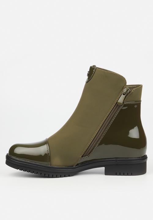 Miss Black - Radar 1 ankle boot - olive