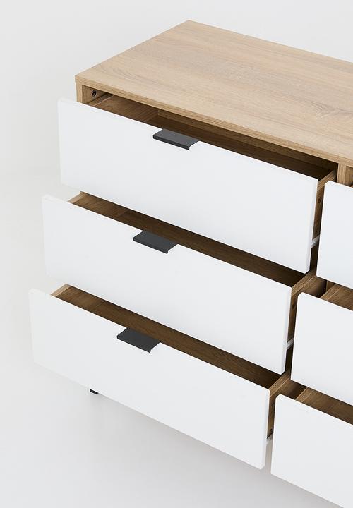Sixth Floor - Arlo 6 drawer storage - white