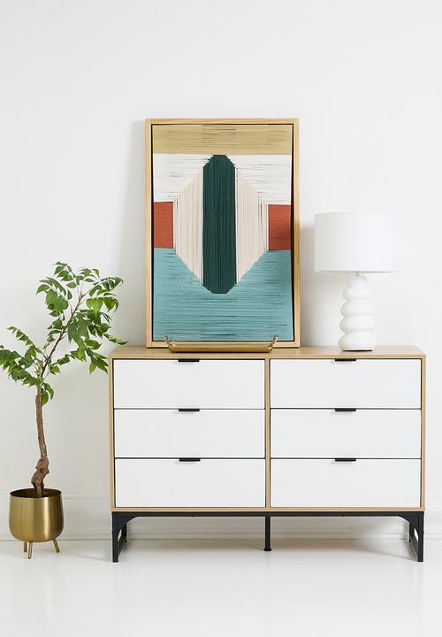 Sixth Floor - Arlo 6 drawer storage - white