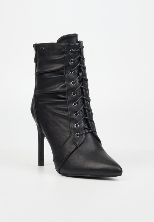 Miss Black - Boss 4 ruched ankle boot - black