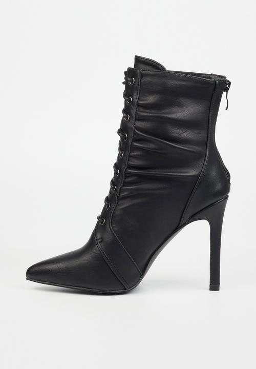 Miss Black - Boss 4 ruched ankle boot - black