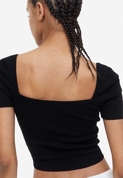 H&M - Fine-knit top - black