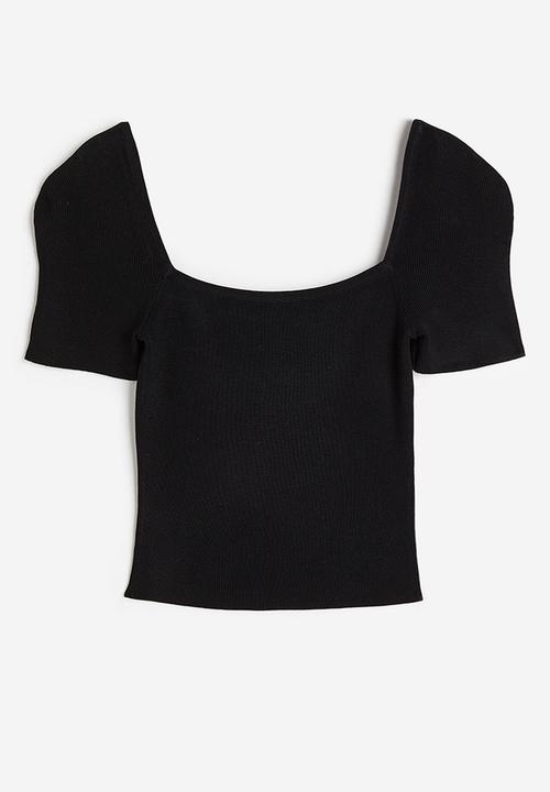 H&M - Fine-knit top - black