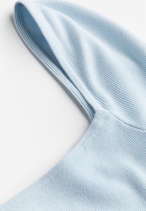 H&M - Fine-knit top - light blue 