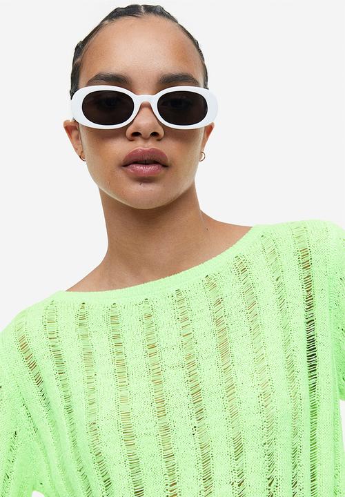 H&M - Ladder stitch-look jumper - lime green