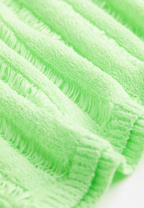 H&M - Ladder stitch-look jumper - lime green