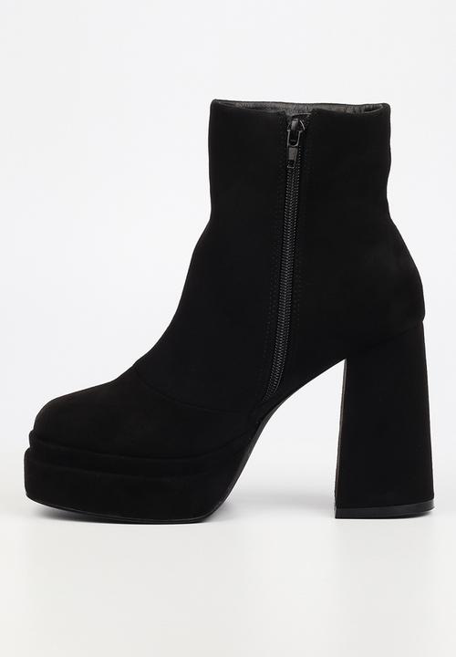 Rock & Co - Shock 2 platform block heel boot - black