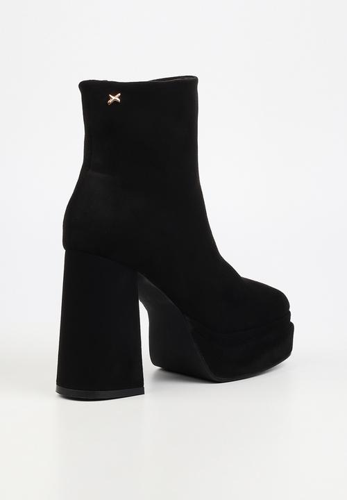 Rock & Co - Shock 2 platform block heel boot - black
