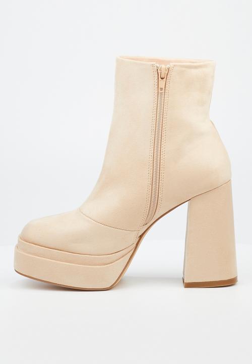Rock & Co - Shock 2 platform block heel boot - bone