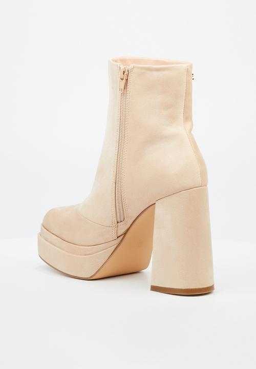 Rock & Co - Shock 2 platform block heel boot - bone