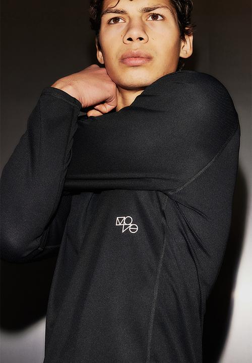H&M - Drymove™ long-sleeved sports top - black