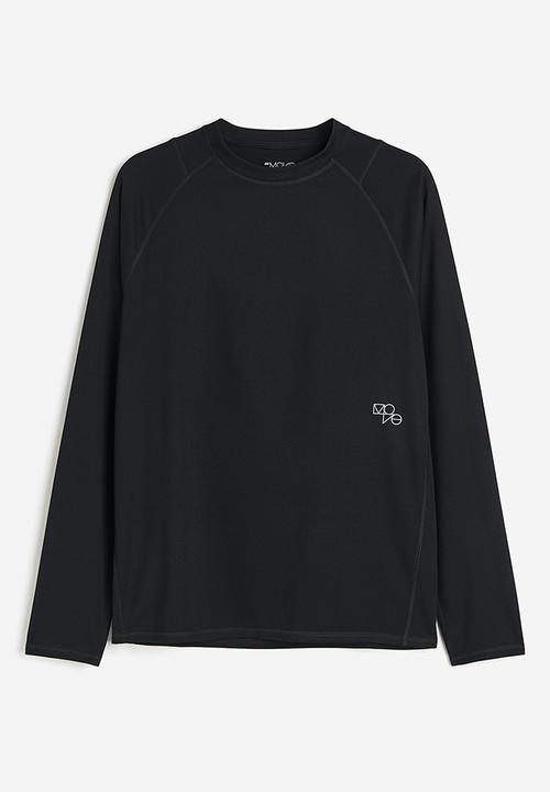 H&M - Drymove™ long-sleeved sports top - black