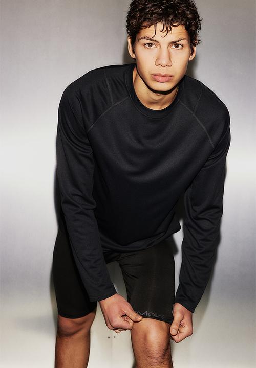 H&M - Drymove™ long-sleeved sports top - black