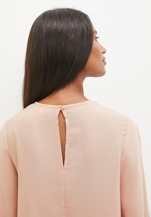 edit - Step hem cape blouse - dark natural 