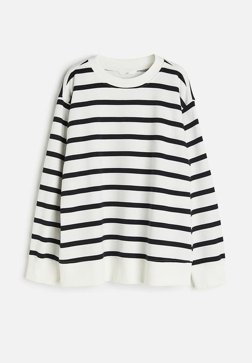 H&M - Mama before & after maternity/nursing sweatshirt - White Striped