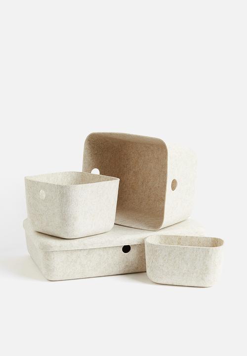 H&M - Large felted storage basket - beige