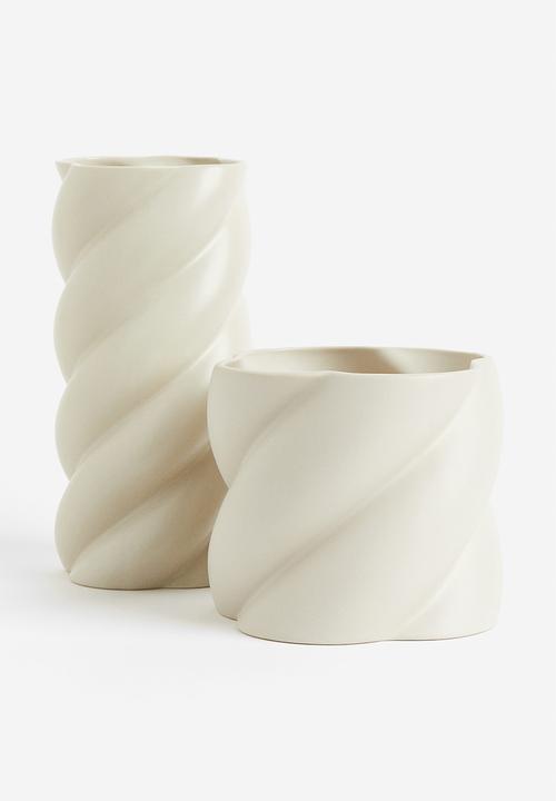 H&M - Stoneware plant pot - white