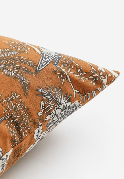 H&M - Patterned cushion cover - orange patterned