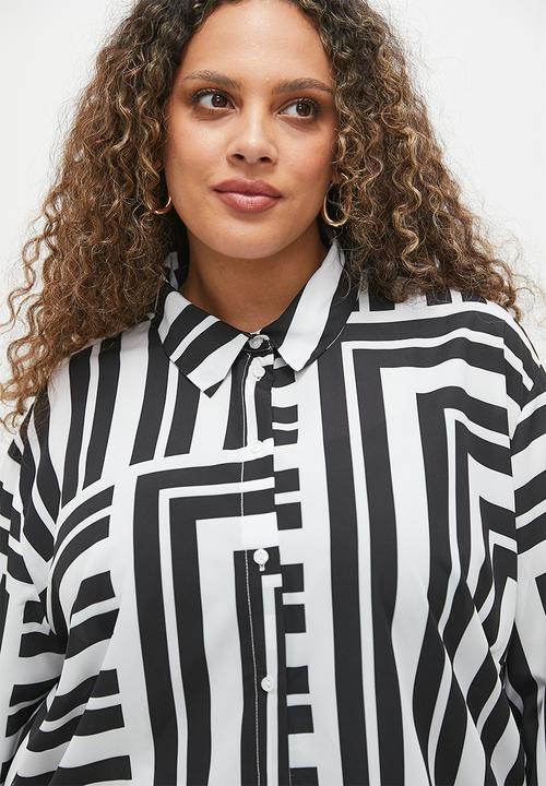 edit - Soft satin shirt - stripe