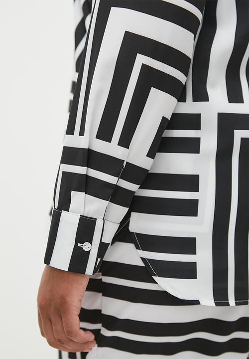 edit - Soft satin shirt - stripe