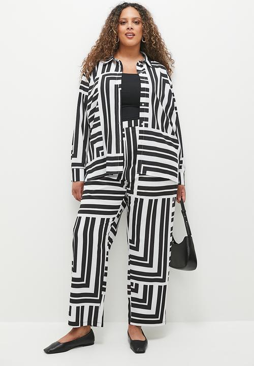 edit - Soft satin shirt - stripe