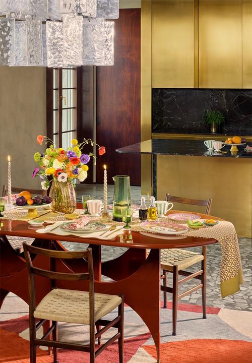 H&M - Patterned table runner - yellow