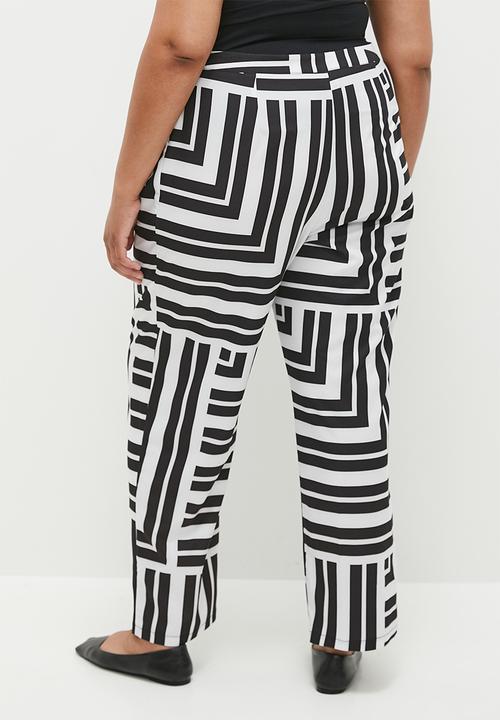 edit - Co-ord straight leg - cutout stripe