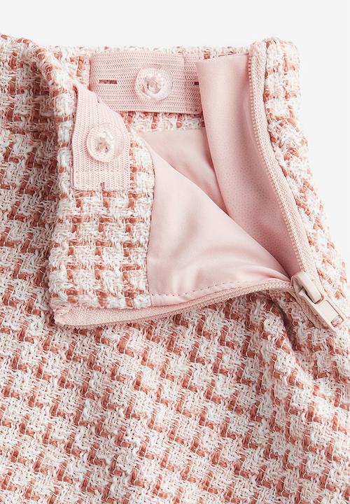 H&M - A-line skirt - Pink Check