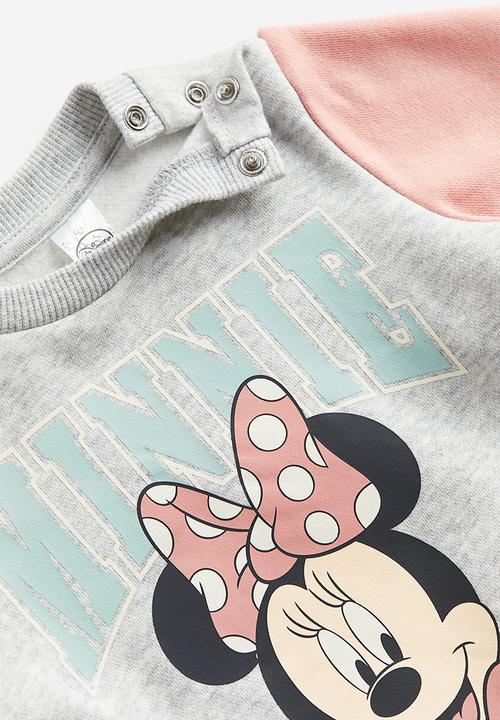 H&M - 2-Piece sweatshirt set - Light grey marle Minnie Mouse