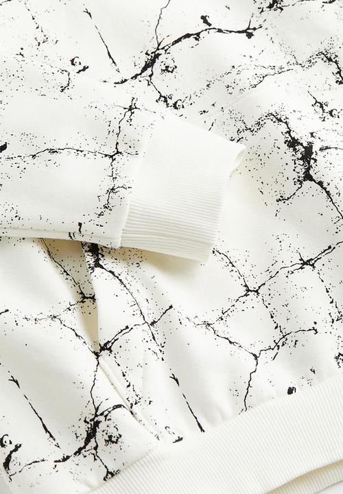 H&M - Patterned hoodie - white