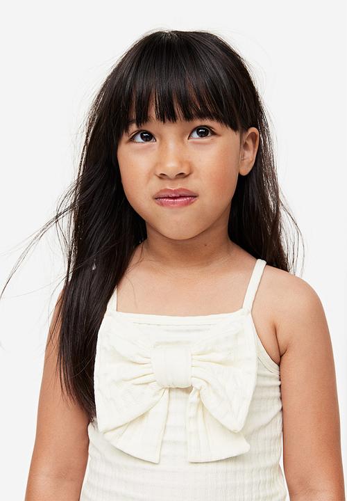 H&M - Bow-detail strappy top - white